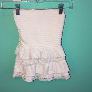 Hollister ruffled tube top